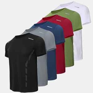 T-shirt d'été respirant en coton 100% tricoté pour hommes grande taille de haute qualité Impression numérique personnalisée du logo 300gsm Col rond Design vierge - Product Image 6