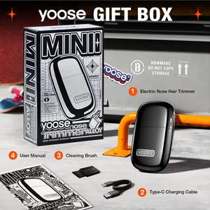 Tondeuse à poils de nez portable rechargeable pour hommes et femmes, lames à double tranchant, coupe manuelle indolore, tête amovible lavable, USB - Product Image 2