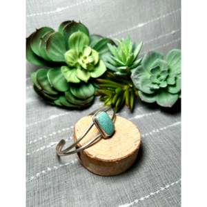 Navajo Handmade #8 Turquoise & Sterling <b>Silver</b> <b>Cuff</b> <b>Bracelet</b> Cultural Collectible Jewelry - Product Image 2