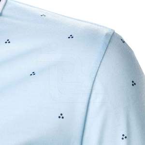 Chemise de golf pour homme, coupe classique, anti-plis, respirante, 100% coton, couleur unie, tissu tricoté 210g, design unique - Product Image 6