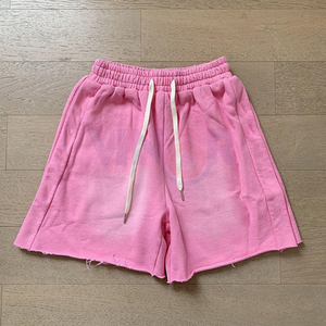 Fabricante personalizado 100% algodón francés Terry ácido lavado ecológico verano Hip Hop Sun Faded Sweat Shorts para hombres Casual - Product Image 5