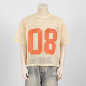 2024 mode Boxy recadrée Football t-shirt conception personnalisée vêtements de maison hommes Football maillot Sublimation impression Football américain porter - Product Image 3