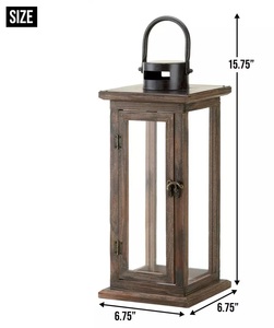 Meilleures ventes de pots à bougies en bois finis rustiques Lanternes en bois de qualité supérieure personnalisées faites à la main pour la décoration de la maison - Product Image 2