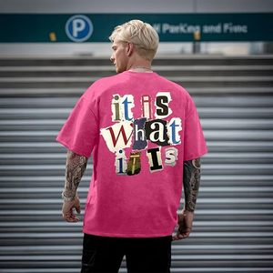 T-shirts streetwear vintage pour hommes, T-shirts graphiques oversize, T-shirts de sport à col rond en tissu épais, T-shirts amples et décontractés - Product Image 2