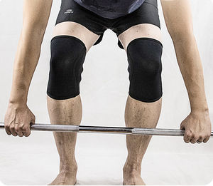 Almohadillas de apoyo para fitness de compresión cómodas personalizadas con manga de rodilla de neopreno unisex nueva venta al por mayor para hombres y mujeres - Product Image 3