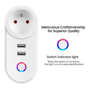 Honpnk tuya Wifi ổ cắm thông minh với 2 USB 16A EU/US/BR cắm Outlet Adapter bằng giọng nói cuộc sống thông minh ứng dụng cho Google nhà Alexa - Product Image 5