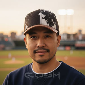 Genuine Cow Hide Hair On Leather <b>Baseball</b> <b>Caps</b> Manufacturer From Pakistan - Product Image 5