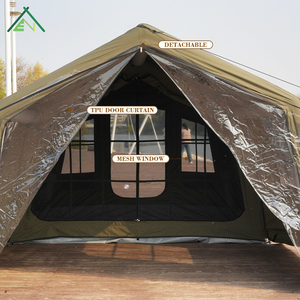 Tente de <span class=keywords><strong>camping</strong></span> gonflable 8+8 en coton, grande, imperméable, quatre saisons, avec chambre et salon, résistante aux UV, robuste, en promotion - Product Image 3