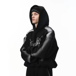 Sweat à capuche et sweat-shirt à impression DTG personnalisés pour hommes à la mode avec pantalon évasé tenue décontractée 2 pièces survêtement Streetwear - Product Image 4