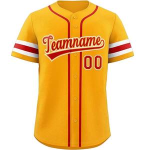 Manches courtes personnalisé nom de l'équipe broderie imprimé haute qualité vêtements de sport Baseball et Softball porter Jersey bouton chemises adultes - Product Image 2