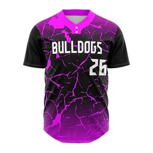 Maillots de baseball personnalisés - Vêtements de sport élégants et confortables, motifs imprimés, couleurs personnalisées, logos, 100% polyester, séchage rapide - Product Image 3