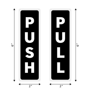 Vente chaude Pull and Push Home Office Sign Vertical 2x7x2 Panneau d'instructions pour poignée de porte anodisée - Product Image 4