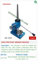 Machine 3-en-1 pour étirer, plier et réduire les bagues – Outils de bijouterie pour orfèvres |   Numéro d'article GS-1316