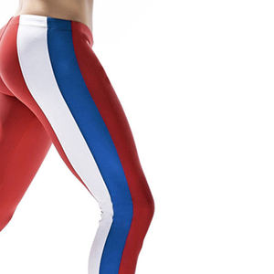 El más nuevo diseño 87% poliéster 13% elastano tela elástica mallas para hombre correr compresión gimnasio Yoga algodón Legging Pantalones - Product Image 6
