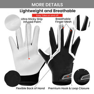 Guantes de Receptor de Fútbol Duraderos con Diseño Adhesivo para Atrapar, Protección para Manos de Jóvenes y Adultos para Entrenamiento, Práctica y Rendimiento en el Juego - Product Image 6