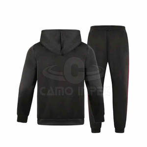 Chándal con cremallera de patrón sólido para adultos superventas, manga larga y cuello con capucha, diseño de moda de invierno transpirable - Product Image 3