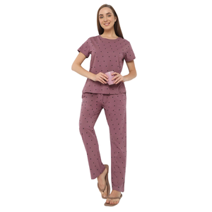 Venta al por mayor de ropa de dormir de algodón para Mujer | OEM 100% algodón Pijama vestido pijama conjunto hecho en La India - Product Image 4