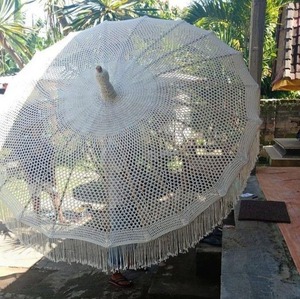 Macrame Boho ที่บังแดดสำหรับพื้นที่สวนกลางแจ้งที่มีรายละเอียดทำด้วยมือและเสน่ห์แบบวินเทจสำหรับสภาพอากาศที่มีแดด - Product Image 2