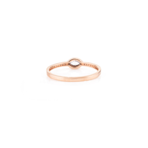 Diseño único hecho a mano 100% amatista natural y Diamante forma Marquesa anillo diario en 14K joyería de oro rosa sólido para mujeres - Product Image 3