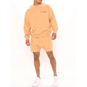 Conjuntos de pantalones cortos con capucha para hombre de alta calidad Impresión de bordado Liso teñido Logotipo personalizado Pantalones cortos de gran tamaño de lana Tamaño XS Patrón 3D - Product Image 2