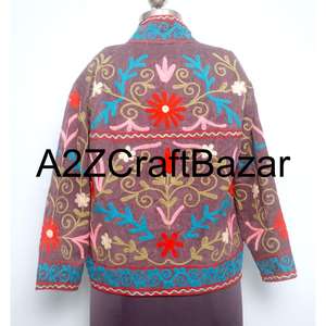 เสื้อแจ็คเก็ตคอตไทร์ปักมือ ดีไซน์วินเทจ ผลิตจากผ้าฝ้ายเป็นมิตรกับสิ่งแวดล้อม ระบายอากาศได้ดี เหมาะสำหรับงานปาร์ตี้และกิจกรรมต่างๆ ในฤดูหนาว - Product Image 5