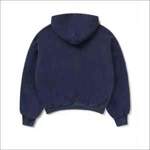 เสื้อฮู้ดดี้สีลาเวนเดอร์คุณภาพดีที่สุด ผ้าฝ้าย 100% ทรงบ็อกซี่ สไตล์สตรีทแวร์ ไหล่ตก เสื้อฮู้ดดี้ฤดูหนาวที่ดีที่สุดสำหรับผู้ชาย - Product Image 4