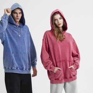 เสื้อฮู้ดแบบสวมหัวโอเวอร์ไซส์สำหรับผู้ชายเสื้อฮู้ดพิมพ์ลายพัฟฟ์ไหล่ตกกระแทก - Product Image 4