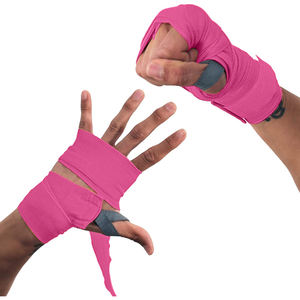Material de algodón de envoltura de mano de medio dedo personalizado directo de fábrica para kick boxing y boxeo de mano - Product Image 2