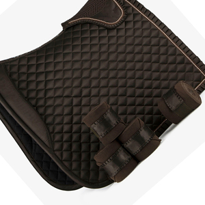 Ensemble de tapis de selle pour cheval personnalisé de qualité supérieure Confort Protection avec masque anti-mouches Bandages Doublure en coton Remplissage - Équipement équestre - Product Image 2