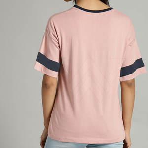 T-shirts décontractés surdimensionnés pour femmes, écologiques, en coton mélangé respirant, pour l'été - Product Image 3