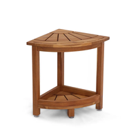 Banc d'angle en bois massif d'acacia Furaka, imperméable, couleur naturelle, taille personnalisable pour chambre à coucher, cuisine, salle de bain, salon