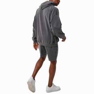 2025 nuevo cortavientos de nailon a prueba de viento para hombre, chaquetas con cremallera, chándal corto, sudaderas con cremallera y pantalones cortos, conjunto de 2 piezas para Fitness - Product Image 4