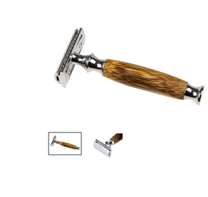 High-Quality Customized <b>Men's</b> Double-Edge Shaving Safety <b>Razor</b> in Brass and Stainless Steel - Product Image 2
