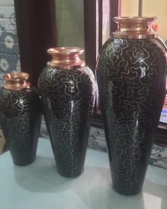 Home Decoration <b>flower</b> Vases in multiple Finishes with <b>Sticker</b> Meena Printing in different sizes colors & shapes in Wholesale - Product Image 5