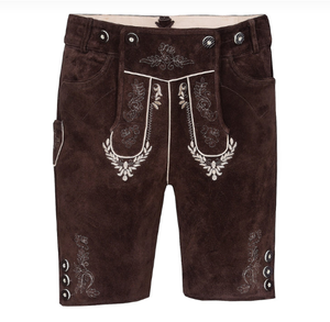 <b>Short</b> Traditional Lederhosen Dark Brown for <b>Men</b> High Quality <b>Leather</b> <b>Shorts</b> - Product Image 1