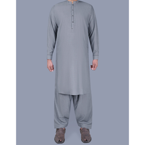 Costume Pathani pour hommes 2025 coton Kurta Shalwar Set Mode musulmane pakistanaise pour l'Aïd et les événements - Product Image 4