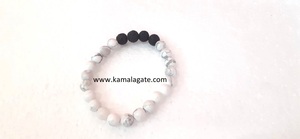 Pulsera esencial de cuarzo cornalina roja y lava negra, piedra de cristal de forma redonda, Material de piedras preciosas semipreciosas para la curación de Reiki - Product Image 3