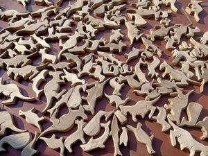 Jouet en bois artisanal en forme d'animal pour enfants, apprentissage Montessori, jeu éducatif et décoration de la maison - Product Image 5