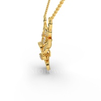 Collier Papillon Stonewels Pink Panache Plaqué Or Diamant Élégance Audacieuse Intemporelle Fusion Rose Vibrante Anniversaire