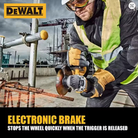 Machine à meuler sans fil DEWALT 20V 125mm, sans balais, haute puissance, outil de découpe et de polissage électrique M14, meuleuse d'angle DGA406