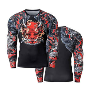 Rash Guard manga larga mejor calidad al por mayor ropa de baño de fitness elástica de secado rápido con servicio OEM personalizado Rash Guard - Product Image 5
