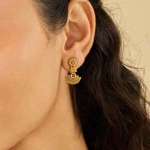 Pendientes Colgantes de Flor Vintage de Cobre, Acero Inoxidable y Latón para Boda, Fiesta, Religiosos, de Moda - Product Image 3