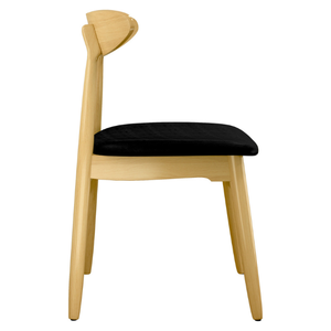 Chaise de salle à manger rembourrée en bois massif meubles modernes en gros - Product Image 2