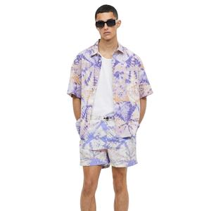 Pantalones cortos hasta la rodilla de algodón 100% personalizados para hombre, patrón sólido más moderno, informal, estampado Digital, cordones, bolsillos laterales - Product Image 1