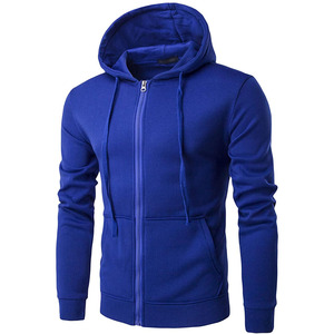 Sweat à capuche pour homme avec broderie de logo personnalisé, sweat à capuche en coton biologique double couche, sweat à capuche à manches longues avec fermeture éclair et poche - Product Image 1