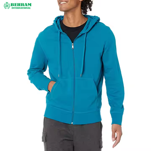 Sweat à capuche zippé unisexe de haute qualité 100% coton molletonné/éponge française Confortable, élégant, décontracté, respirant, séchage rapide - Product Image 2