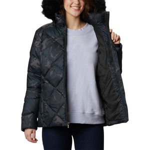 Outdoor Street Wear Women's Winter Puffer <b>Jacket</b> Hooded Breathable Canvas Fabric <b>Sheep</b> <b>Skin</b> Printed Cold Weather - Product Image 5