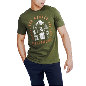 Camiseta de Hombre al por Mayor, Corte Regular, 100% Algodón, Transpirable, Ecológica, Anti-Pilling, 180gsm, Impresión Serigráfica - Product Image 6