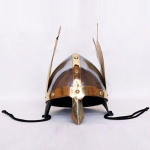 Casco vikingo de lujo con alas, casco de armadura de acero suave hecho a mano, casco alado de emperador Guerrero para eventos de Cosplay, recreación - Product Image 2