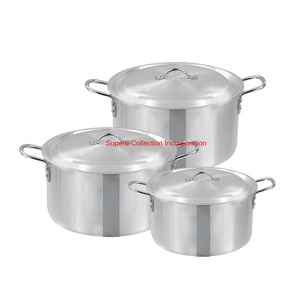 Batterie de cuisine en acier inoxydable de qualité supérieure Pots de cuisine et poêle à frire compatibles avec l'induction avec couvercles Usage domestique et commercial Bon prix - Product Image 5
